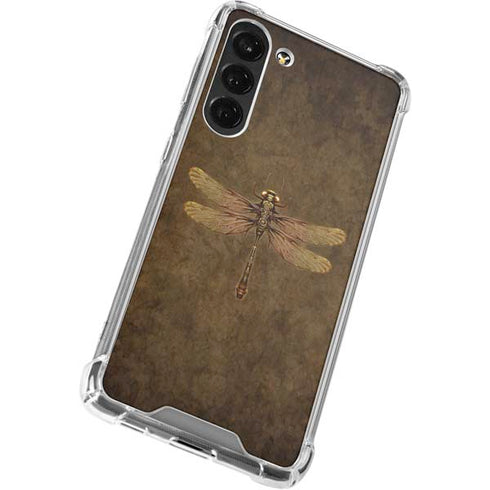 Steampunk & Gear Dragonfly by Brigid Ashwood Galaxy S24 FE Clear Case